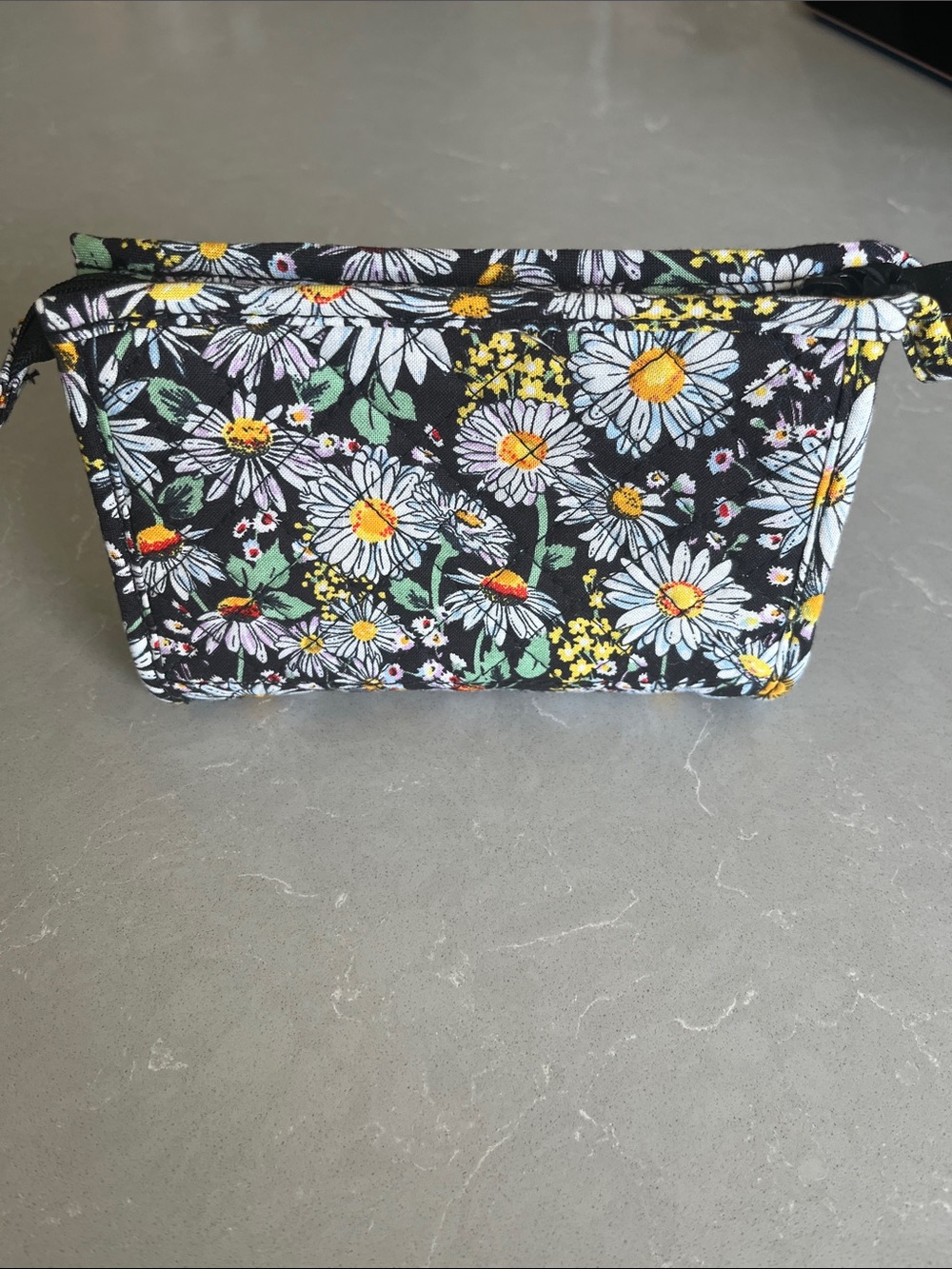 Vera Bradley Floral Daisy Print Cosmetic Pouch - Black